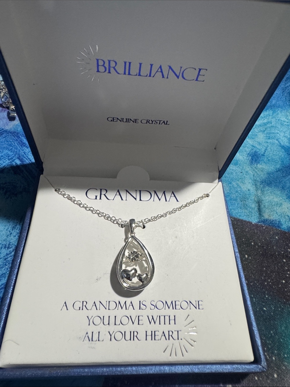 Haus of Brilliance Silver Teardrop Pendant Necklace